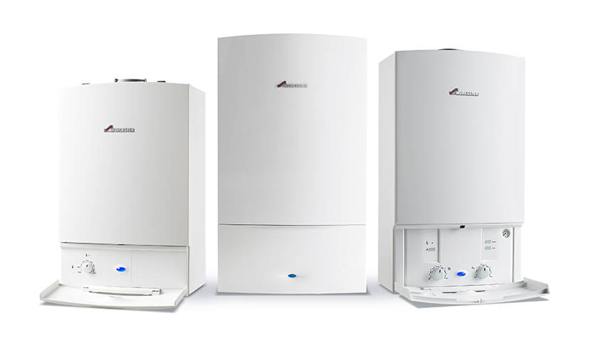 White commercial gas boilers