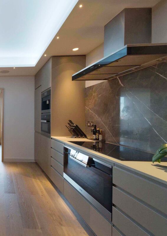 Luxury handmade grey kitchen in London
