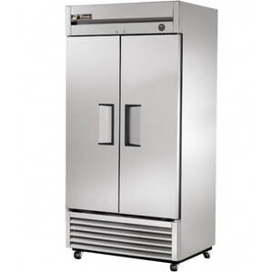 Grey two doors commercial fridge